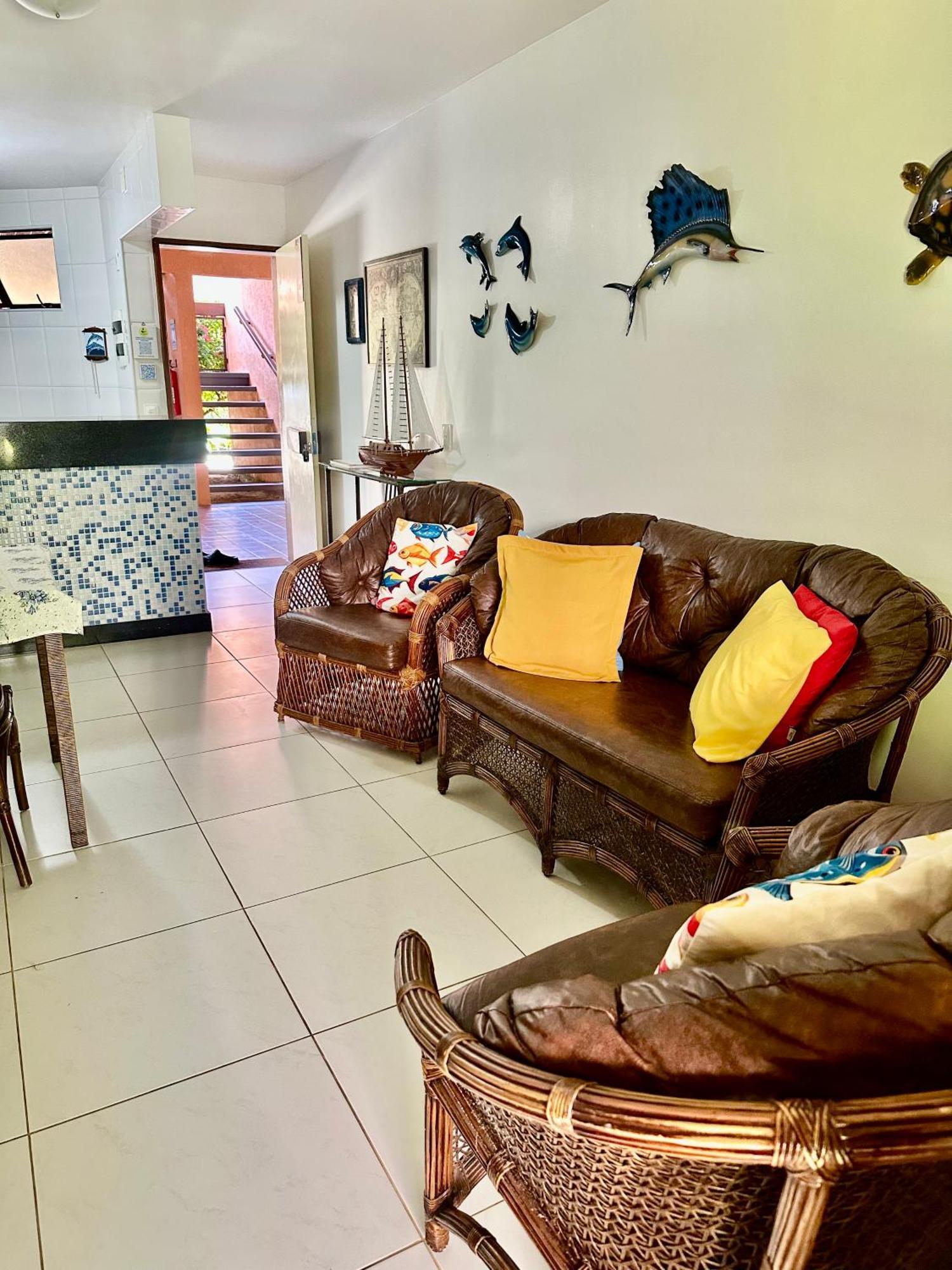 Flat Guarajuba 4 Quartos Terreo A Beira Mar - Pe Na Areia - Governanca Com Arrumadeira E Wi Fi Inclusos Camassari Exterior photo