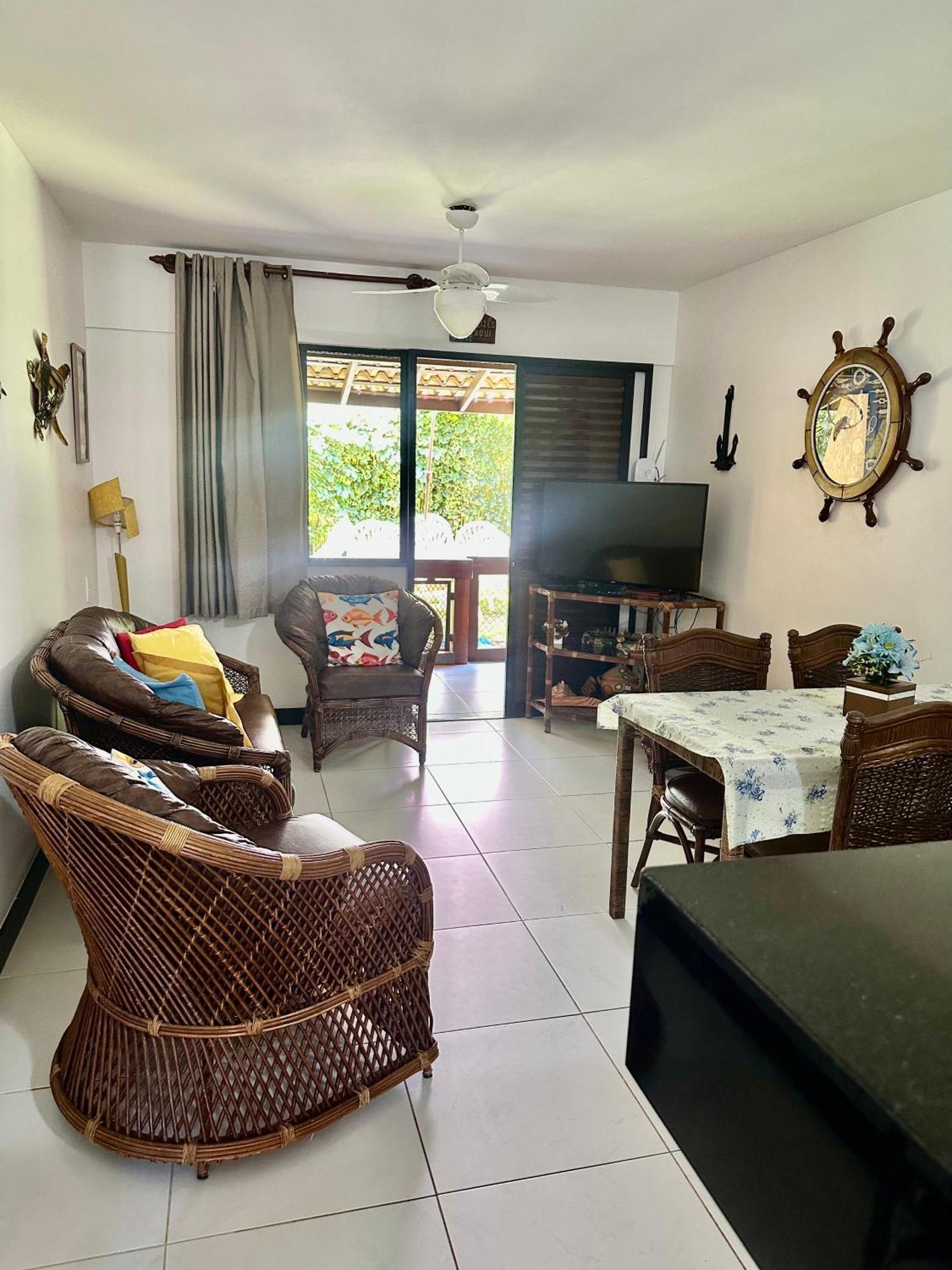 Flat Guarajuba 4 Quartos Terreo A Beira Mar - Pe Na Areia - Governanca Com Arrumadeira E Wi Fi Inclusos Camassari Exterior photo